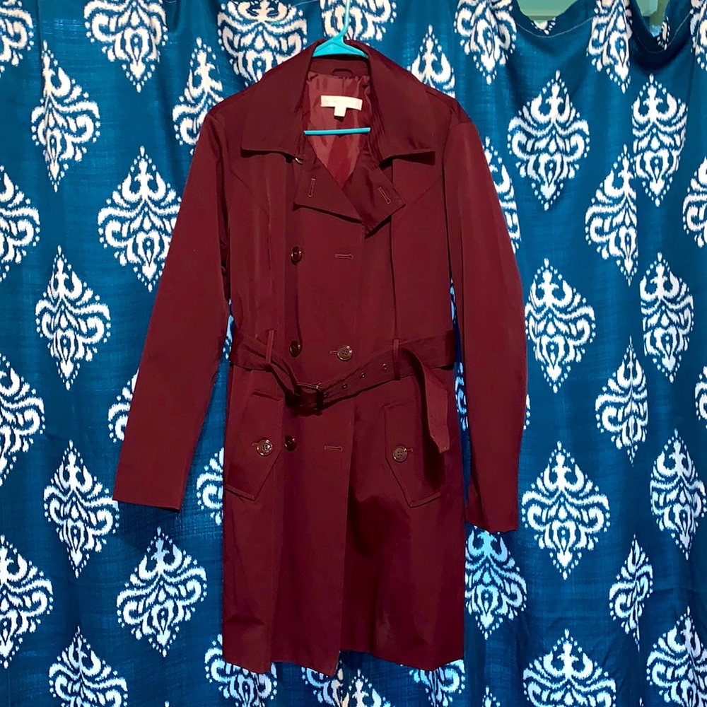 Maroon pea coat